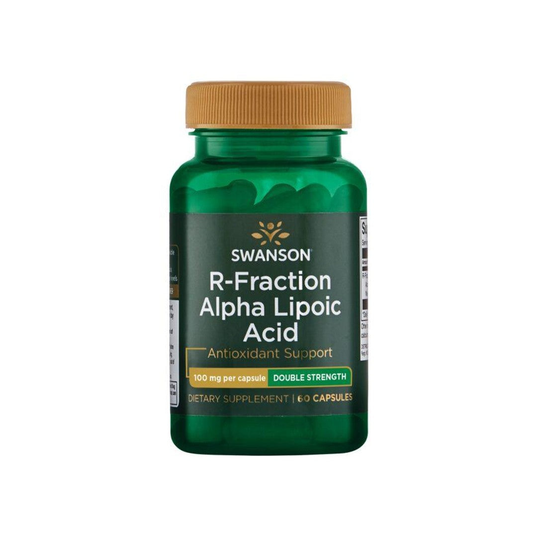 Swanson R-Fraction Alpha Lipoic Acid - 100 mg 60 cápsulas é um suplemento antioxidante que ajuda a manter níveis saudáveis de açúcar no sangue.