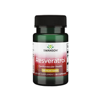 Miniatura de Um frasco de Swanson Resveratrol - 100 mg 30 cápsulas, que oferece proteção antioxidante para a longevidade celular e o bem-estar cardiovascular.