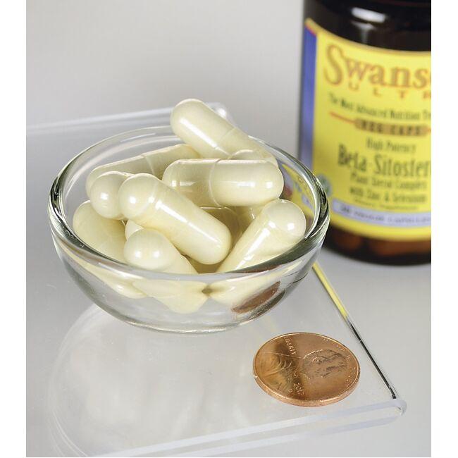 Suplemento alimentar contendo Swanson's Beta-Sitosterol - 320 mg 30 cápsulas vegetais.