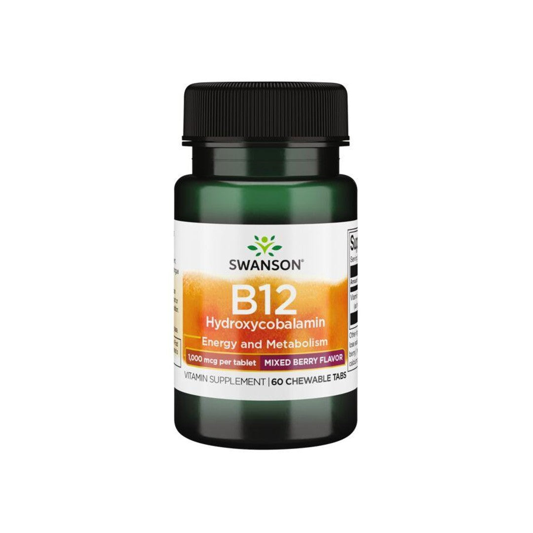 Vitamina B-12 - 1000 mcg 60 comprimidos Hydroxycobalamin - frente