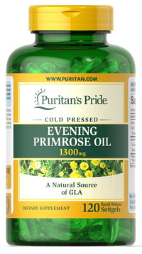 Miniatura de Puritan's Pride Evening Primrose Oil 1300 mg with GLA 120 Rapid Release Softgels.