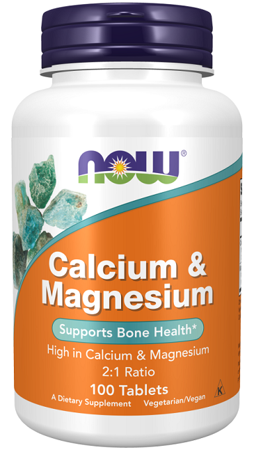 Now Foods Suplemento alimentar Calcium & Magnesium 100 Tablets.