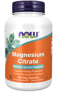 Miniatura de Now Magnesium Citrate 120 Veg Capsules - Now Foods.