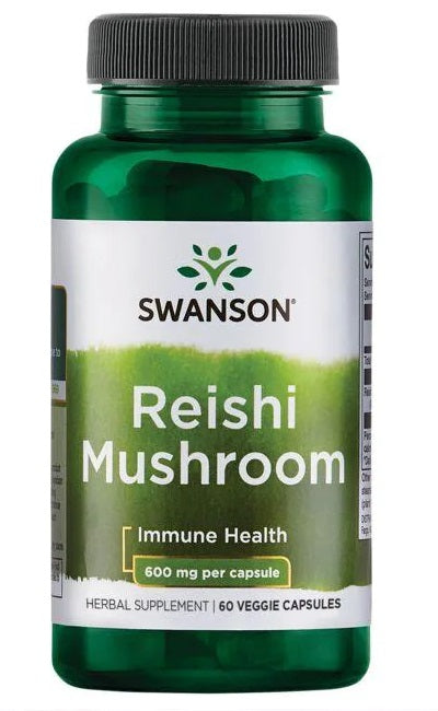Descobre os notáveis benefícios para a saúde imunitária do Cogumelo Reishi 600 mg 60 Cápsulas Vegetais de Swanson, conhecido pelas suas propriedades antioxidantes.