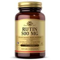 Thumbnail for Rutin 500 mg 100 Tablets é um suplemento alimentar formulado com o ingrediente ativo rutina, conhecido pelos seus efeitos benéficos nos vasos sanguíneos. Estes comprimidos, fabricados pela Solgar, proporcionam-te uma forma prática....