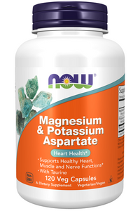 Miniatura de Now Magnesium & Potassium Aspartate 120 Veg Capsules by Now Foods.