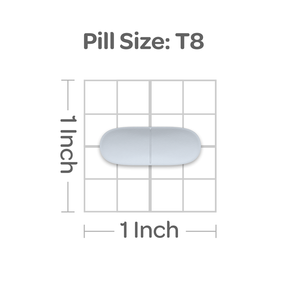 O Puritan's Pride Inositol 1000 mg 90 Caplets é apresentado sobre um fundo preto.