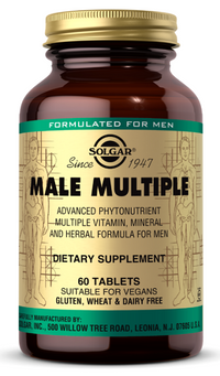 Miniatura de um frasco de Solgar Male Multiple Multivitamins & Minerals for Men 60 Tablets.