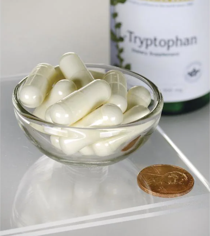 L-Tryptophan - 500 mg 60 cápsulas - tamanho comprimido